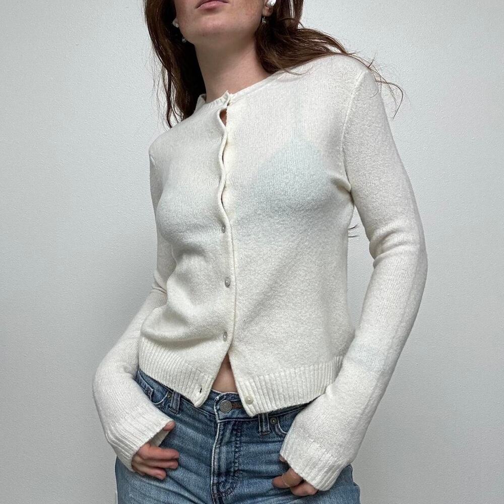 Kimchi blue white soft dainty cardigan